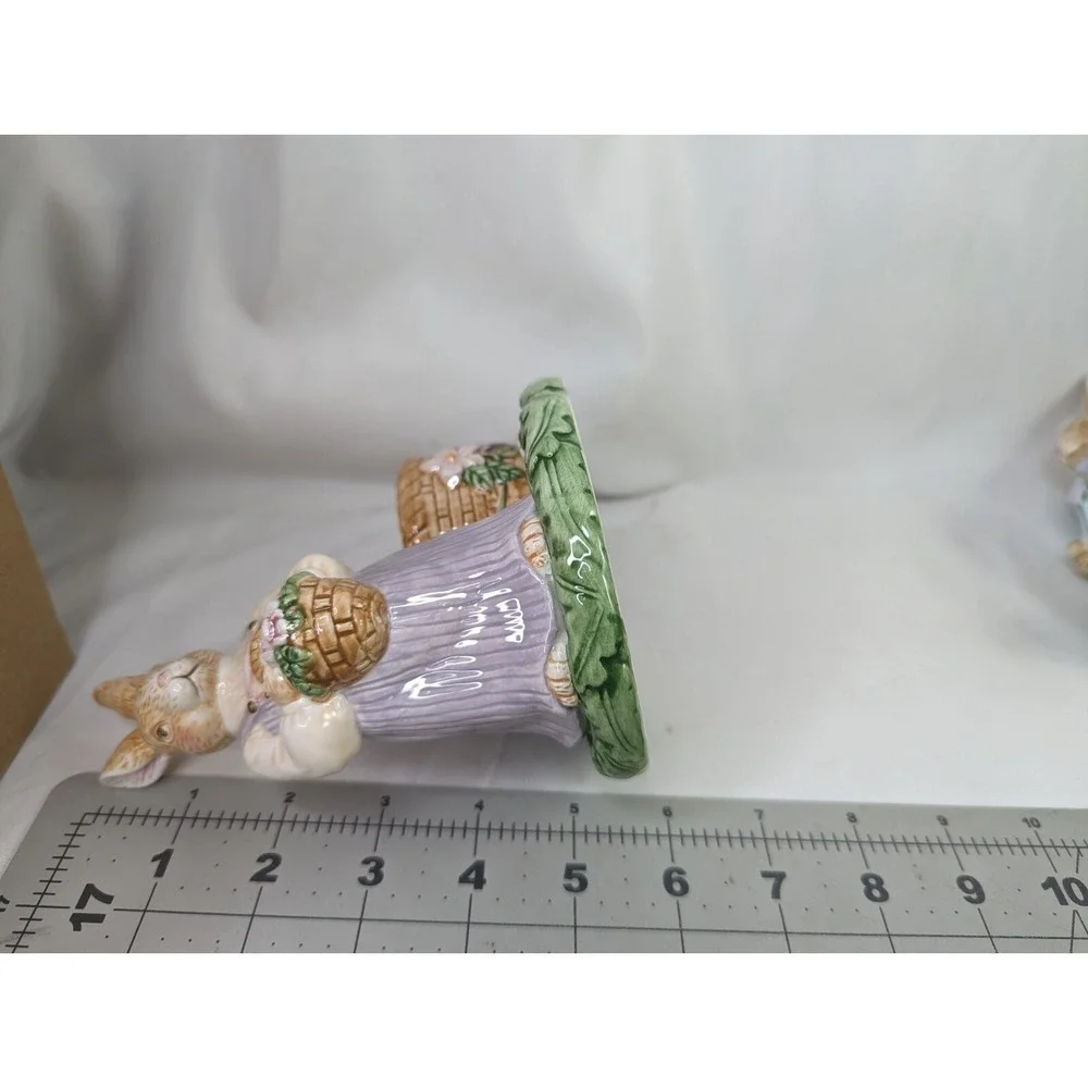 Avon Springtime Collection Rabbit‎ Tealight Holders Lot of 2 2002
